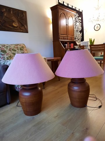 2x Ceramic table lamp