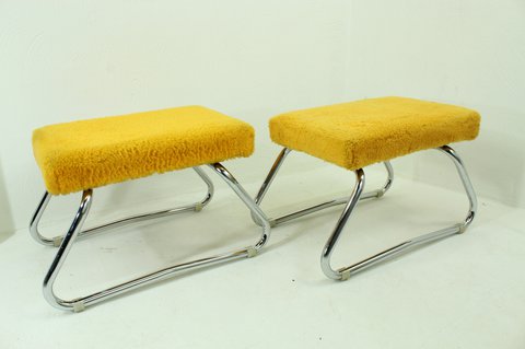 vintage hocker and step stool