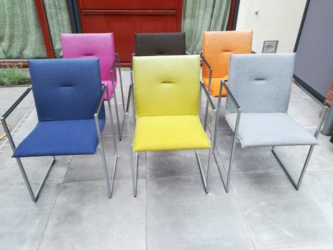 6x Arco design stoelen