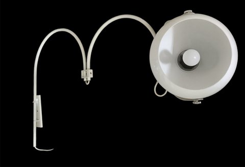 1x Vintage large Dijkstra Double Arc Wall Lamp White