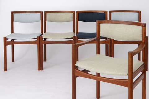 5 Dining Chairs 1960s by SAX, Denmark Teak