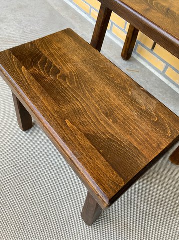 3x Brutalist side table / stool