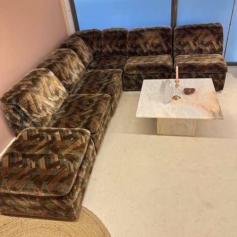 Vintage Modular velvet sofa