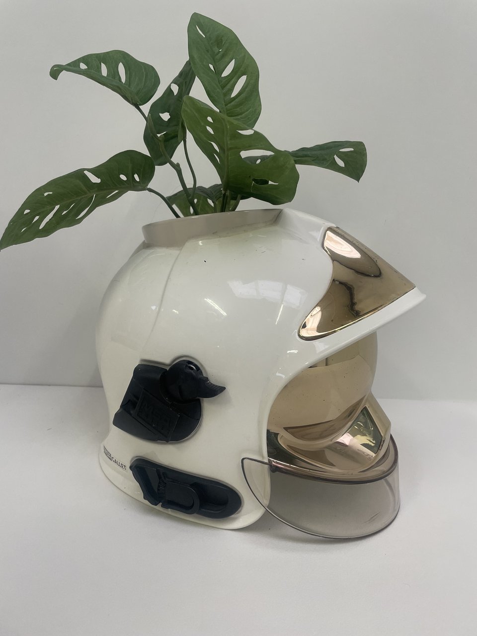 Image 2 of Vintage MSA Gallet fire helmet flower pot