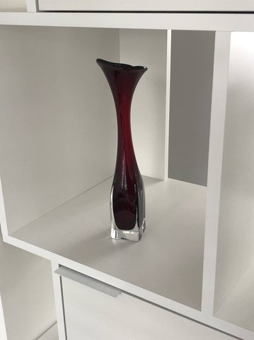 Sommerso Faceted Vase
