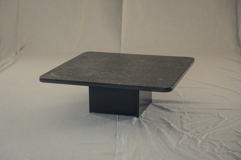 Modernist slate stone coffee table by Draenert Studios 