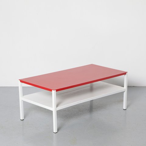 Minimalistic Modernist Coffee Table red white