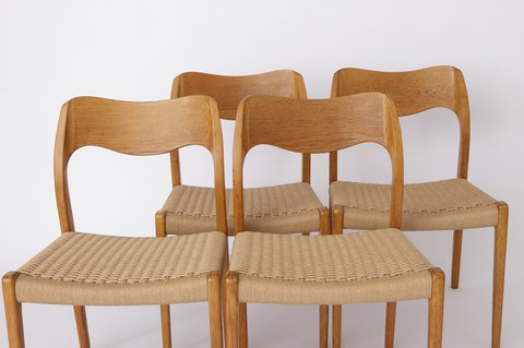 4x Niels Møller #77 Chairs