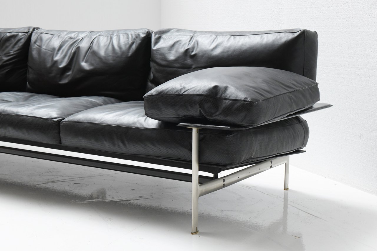 Vintage B & B Italia leather Diesis sofa  by Antonio Cittero & Paolo Nava image 15