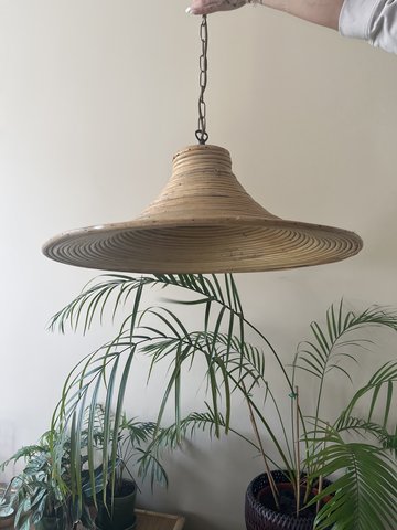Vintage potlood riet Rotan Rieten Bamboe hanglamp
