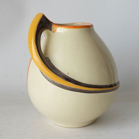 Kennemer Pottery Velsen - Art Deco, decorated earthenware jug