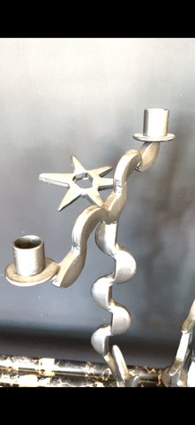 Brutalist style candlestick 90s