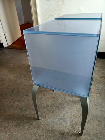 A pair of Philippe Starck Gelly Glass display / nightstands