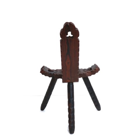Spaanse Brutalist houten stoelen / krukken uit de jaren '60 (12x)