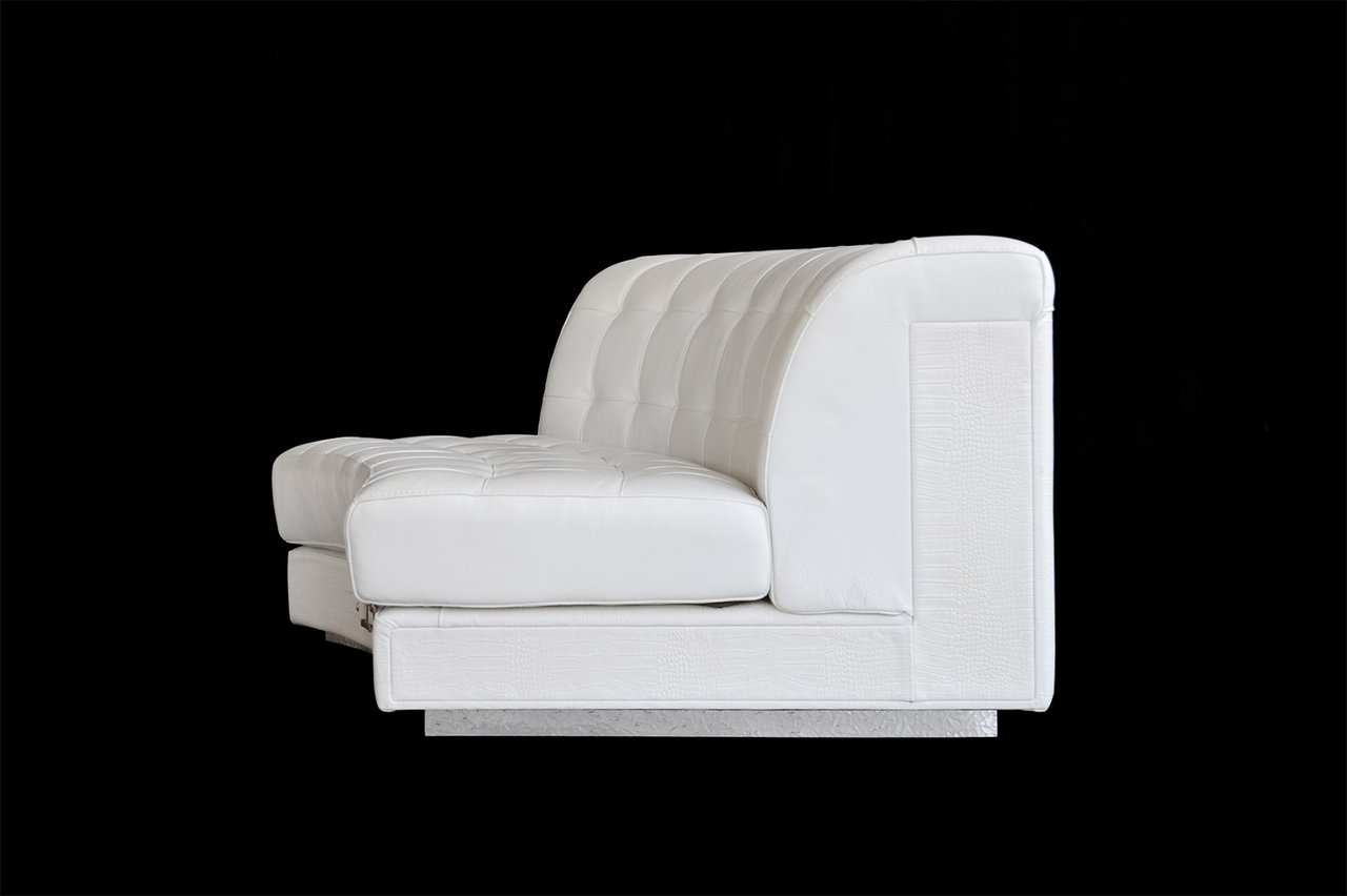 Formitalia James Bond style 2 seater leather sofa and cabinet image 4