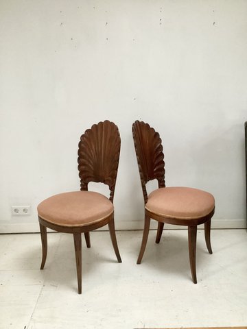 2x Hollywood Regency chairs