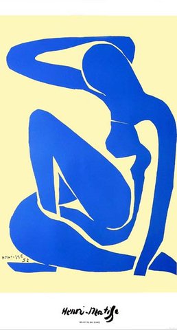 Litho Henri Matisse ( 1869-1954 ) blue nude