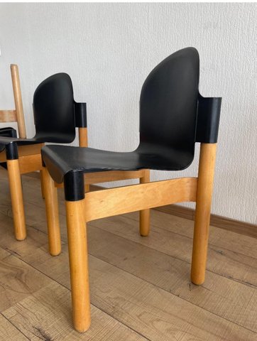 6 Original design chairs Thonet Flex by Gerd Lange.