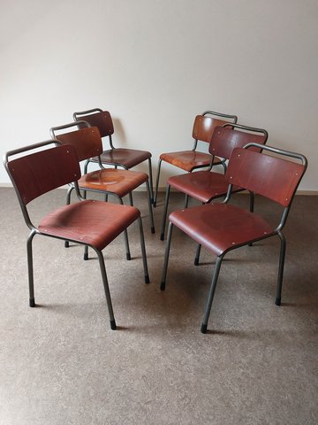 6x WH Gispen TH-Delft chairs