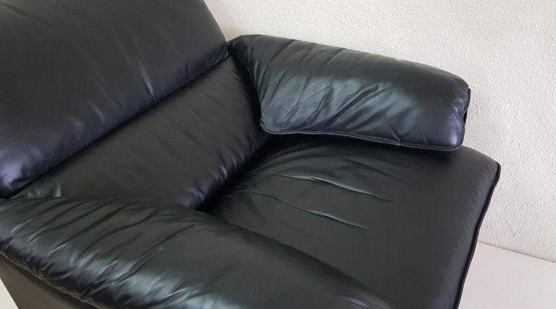 Zwarte Leolux Bora Bora fauteuil