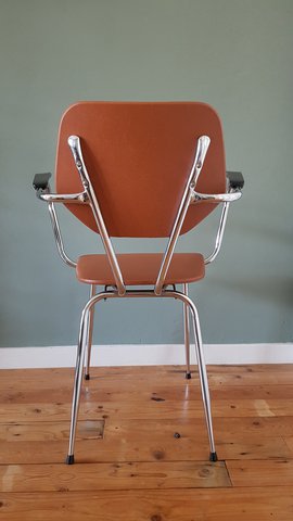Retro 50s - 60s bureau stoeltje - goede staat - conische pootjes