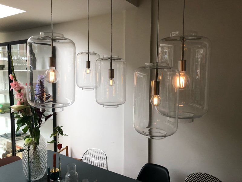 Dry design Glass Lantern pendant lamp