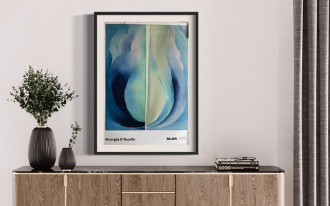 Georia O’Keeffe Abstraction Blue published by Museum of Modern Art MoMA NY, printed in USA