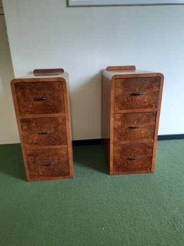 2x Art Deco cabinets/bedside tables