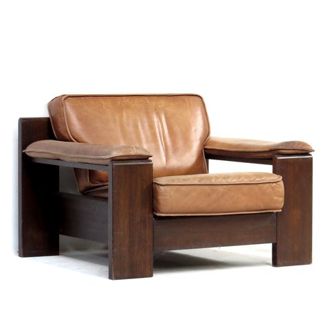 Leolux armchair cognac leather
