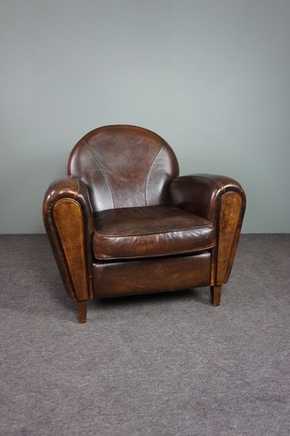 Sheepskin Art Deco armchair