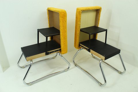vintage hocker and step stool