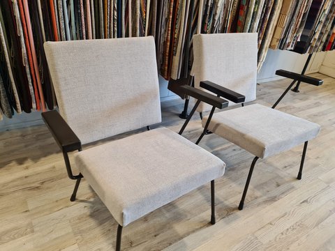 2x Gispen 415/1401 fauteuils by Rietveld