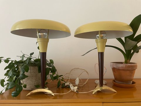 2 x Vintage Massive tafellamp