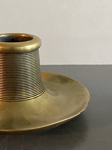 Set of 2 Brass Candle Holder, Finland, 1920s