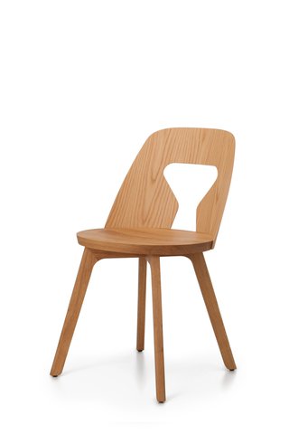 4x eiken stoelen design Alfredo Häberli voor Quodes, unieke uitvoering