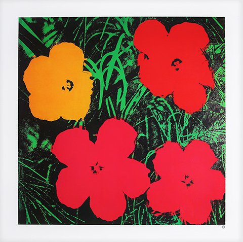 Andy Warhol  Kleurenoffset Flowers (zeer groot ) uit 1964