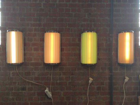 4x Vintage wall lamps, set