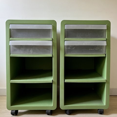 2x K&M Hagberg NERO trolley cabinets