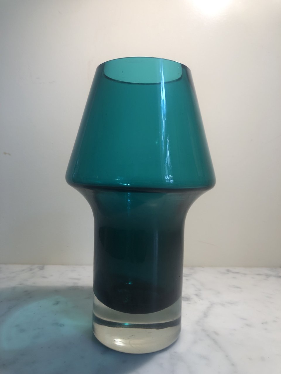 Image 5 of Riihimaki/ Okkolin aqua glass vase turquoise