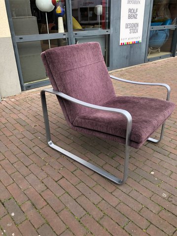 Rolf benz 568 paars stof fauteuil