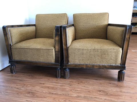 2 x Art Deco fauteuils