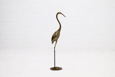 3x brass bird sculptures
