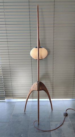 Prachtige 1950's Rispal - Praying Mantis lamp
