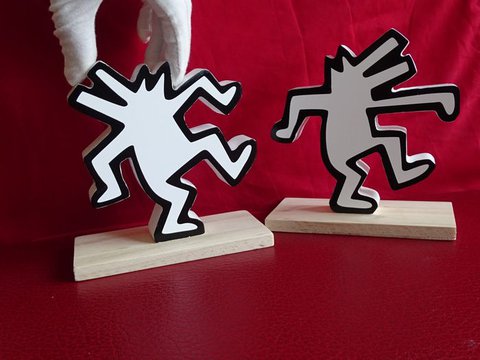 Keith Haring Dancing Dogs bookends