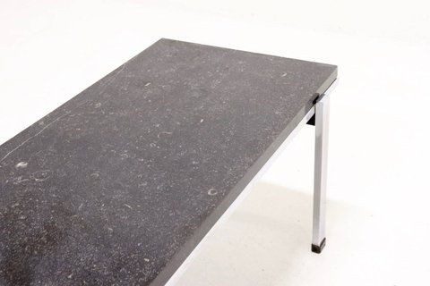 Mid Century Limestone and chrome Coffee Table 1960s