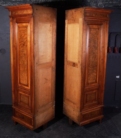 2x Philipp Anton Bembe - mirrored modular high cabinets - Biedemeijer