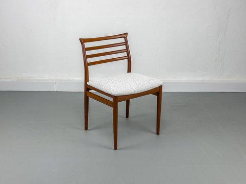 Teak & Bouclé Dining Chair by Erling Torvits for Sorø Stolefabrik, 1960s