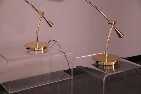 2x desk or table lamps in brass by Massive - Belgium - 1980's
