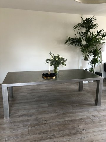 Karma Design stainless steel dining table