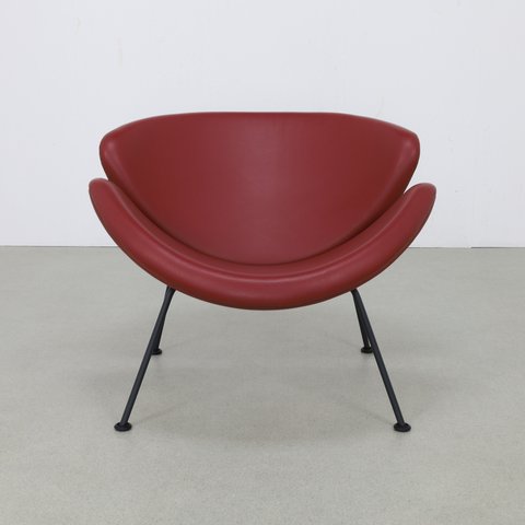 Orange Slice Lounge Chair F437 aus Leder von Pierre Paulin für Artifort
